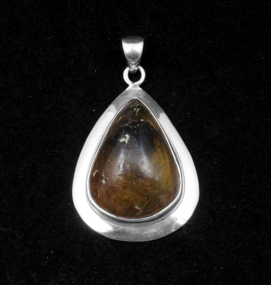 Amber Sterling Silver Pendant