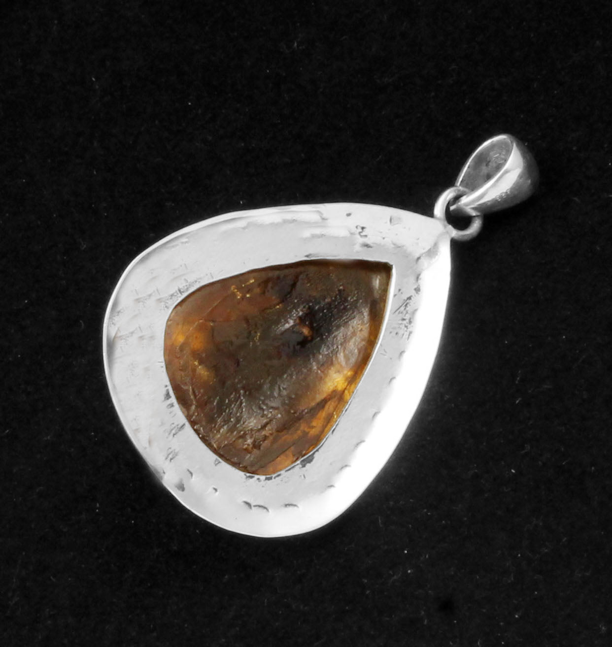 Amber Sterling Silver Pendant