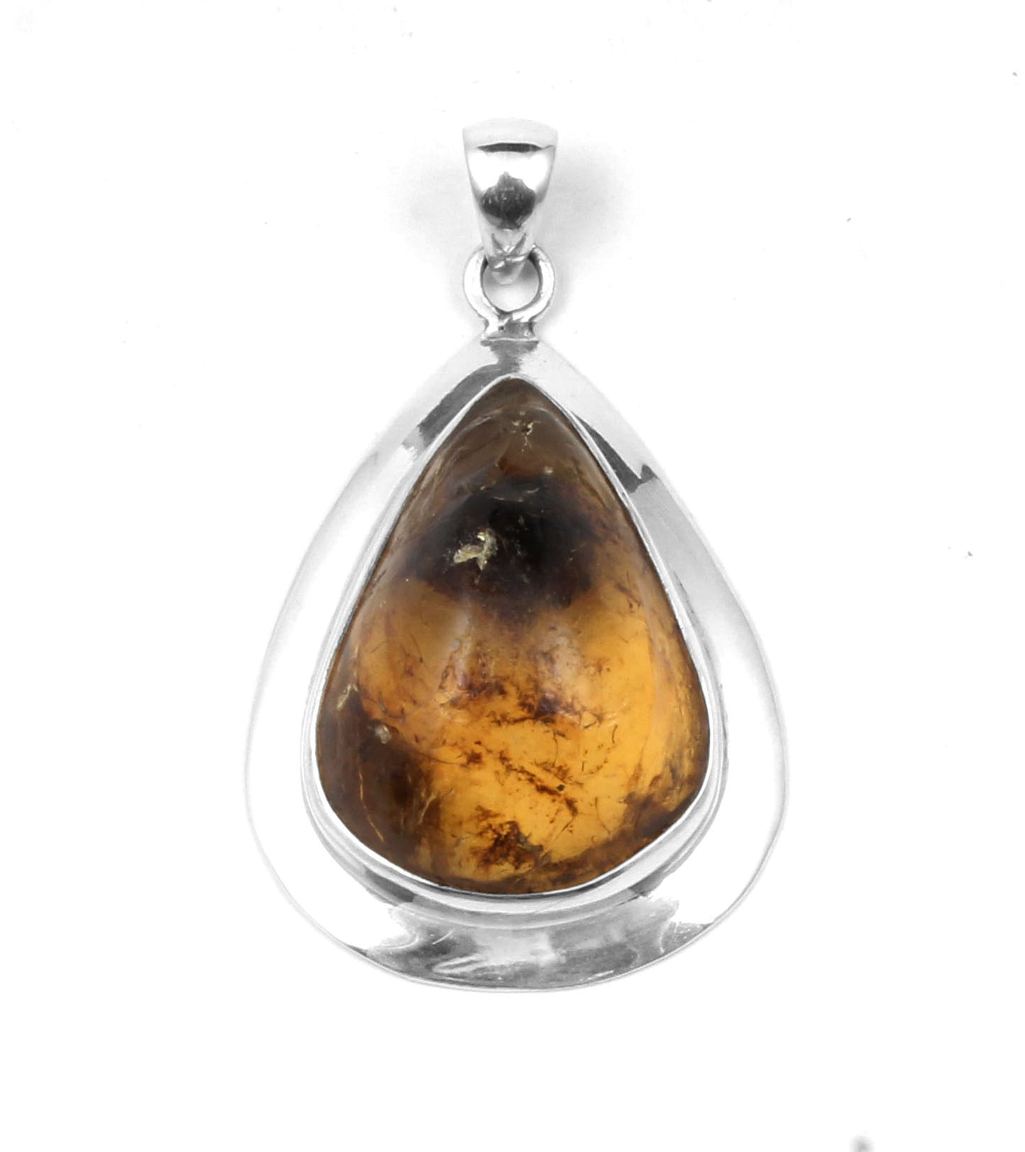 Amber Sterling Silver Pendant