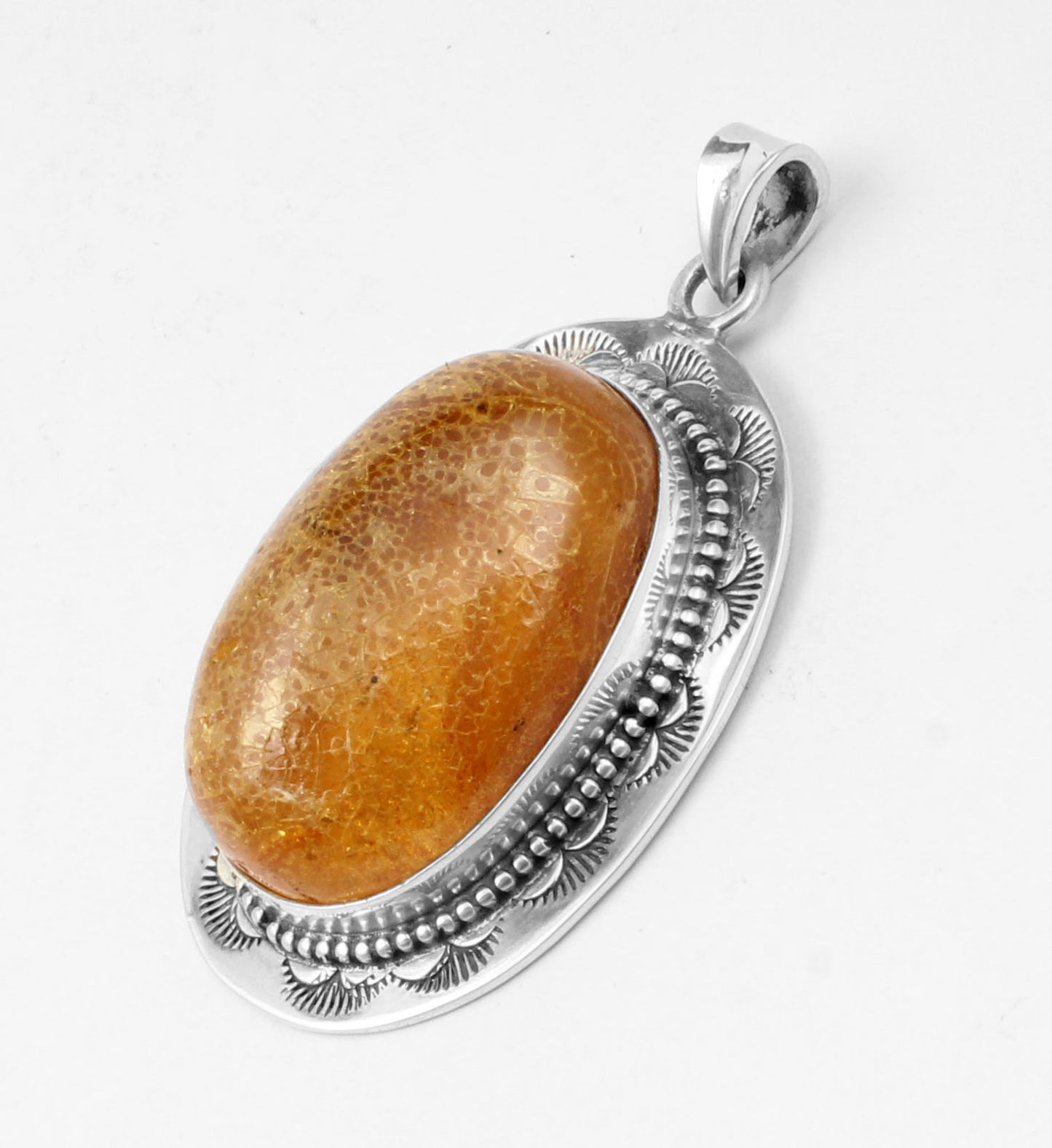 Amber Sterling Silver Pendant