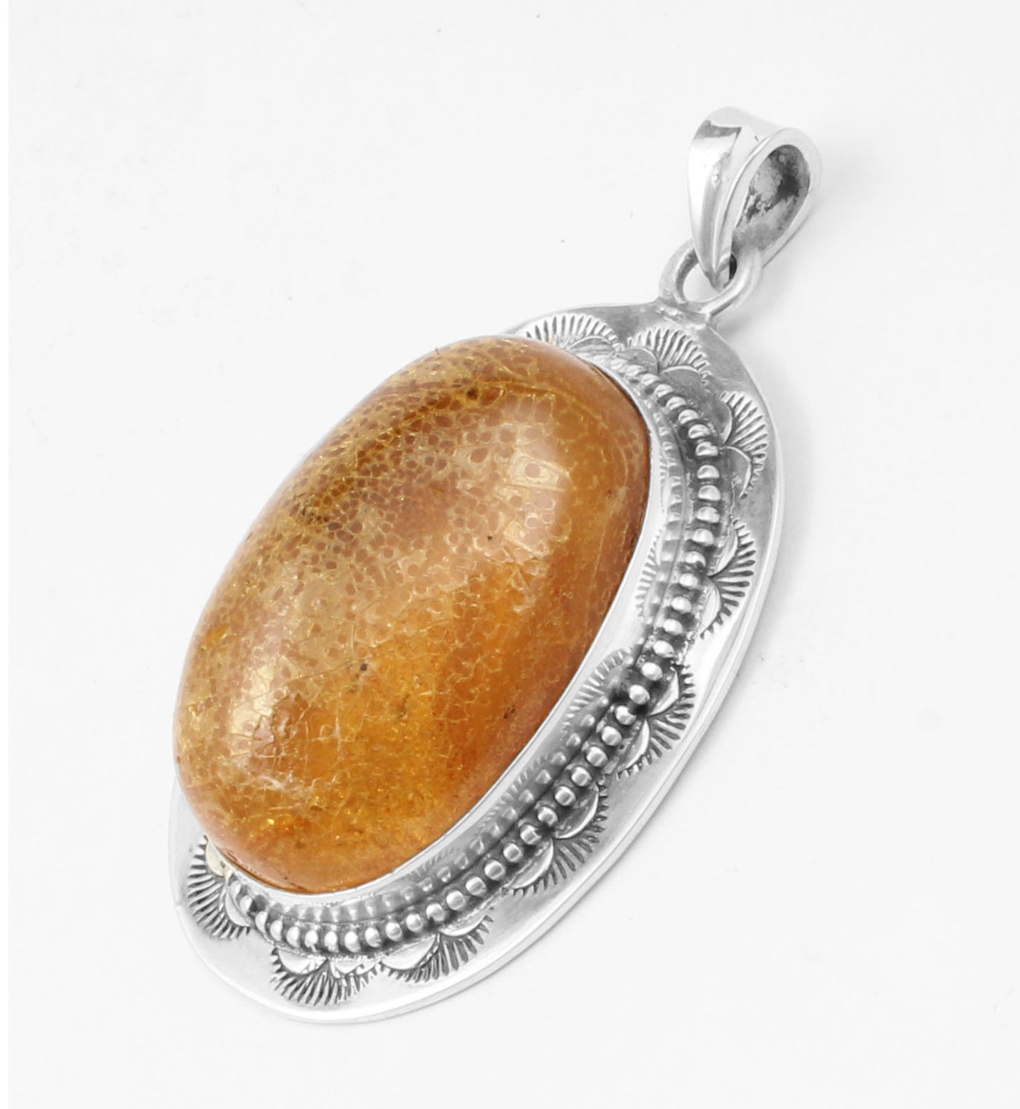 Amber Sterling Silver Pendant