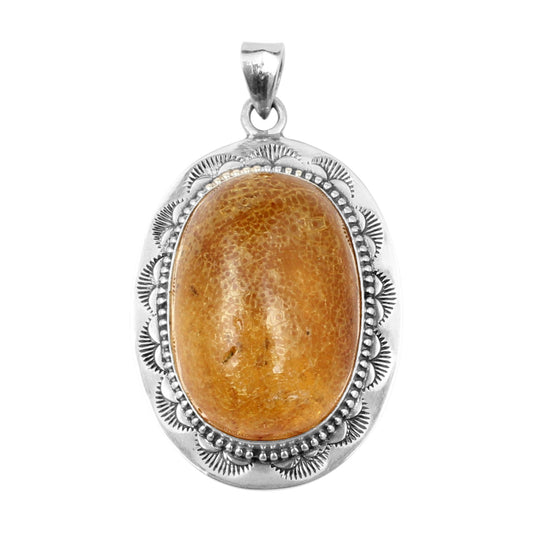Boho Gemstone Pendant Natural Baltic Amber Pendant Handmade 925 Sterling Silver Unique Artisan Jewelry