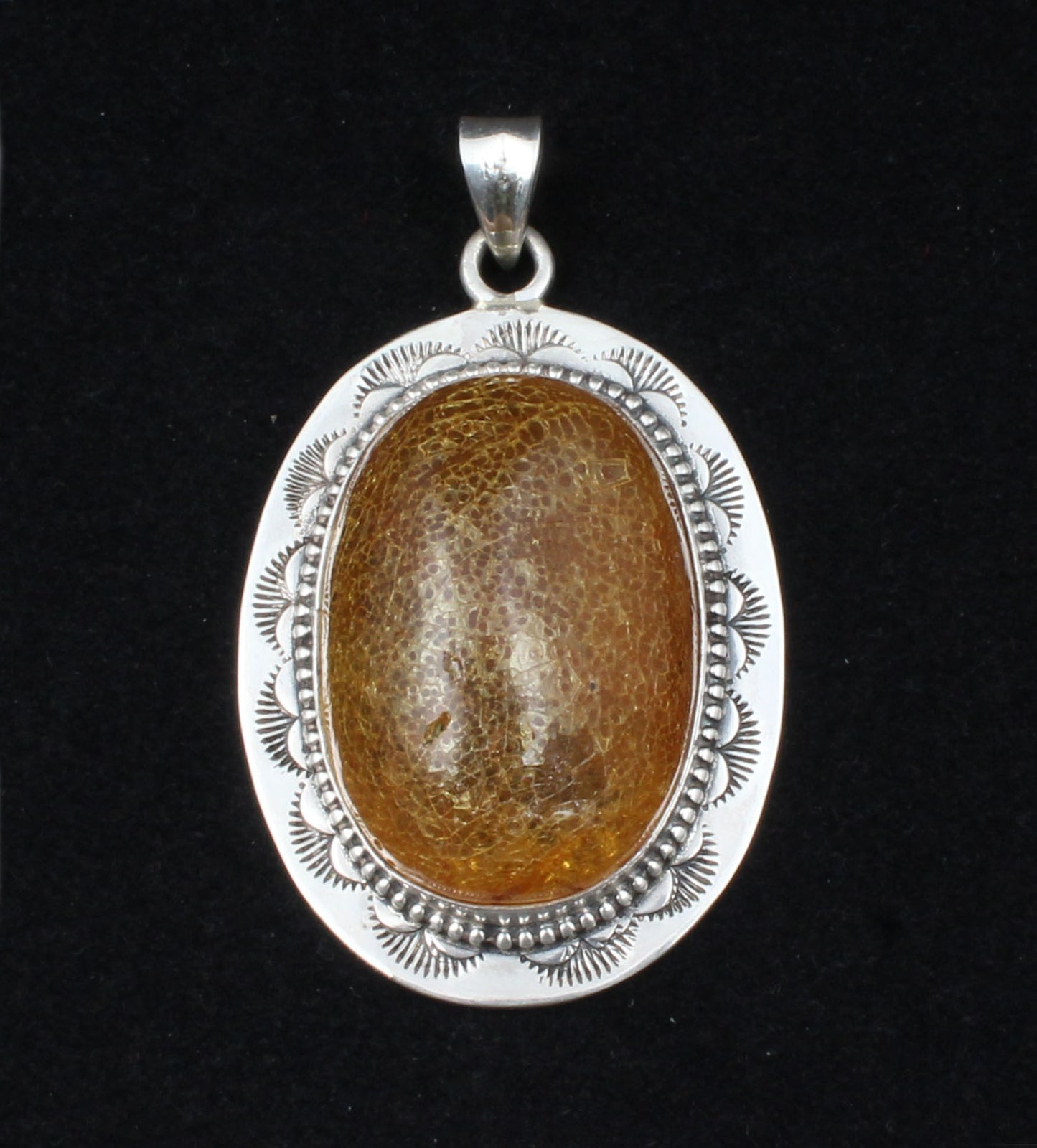 Amber Sterling Silver Pendant