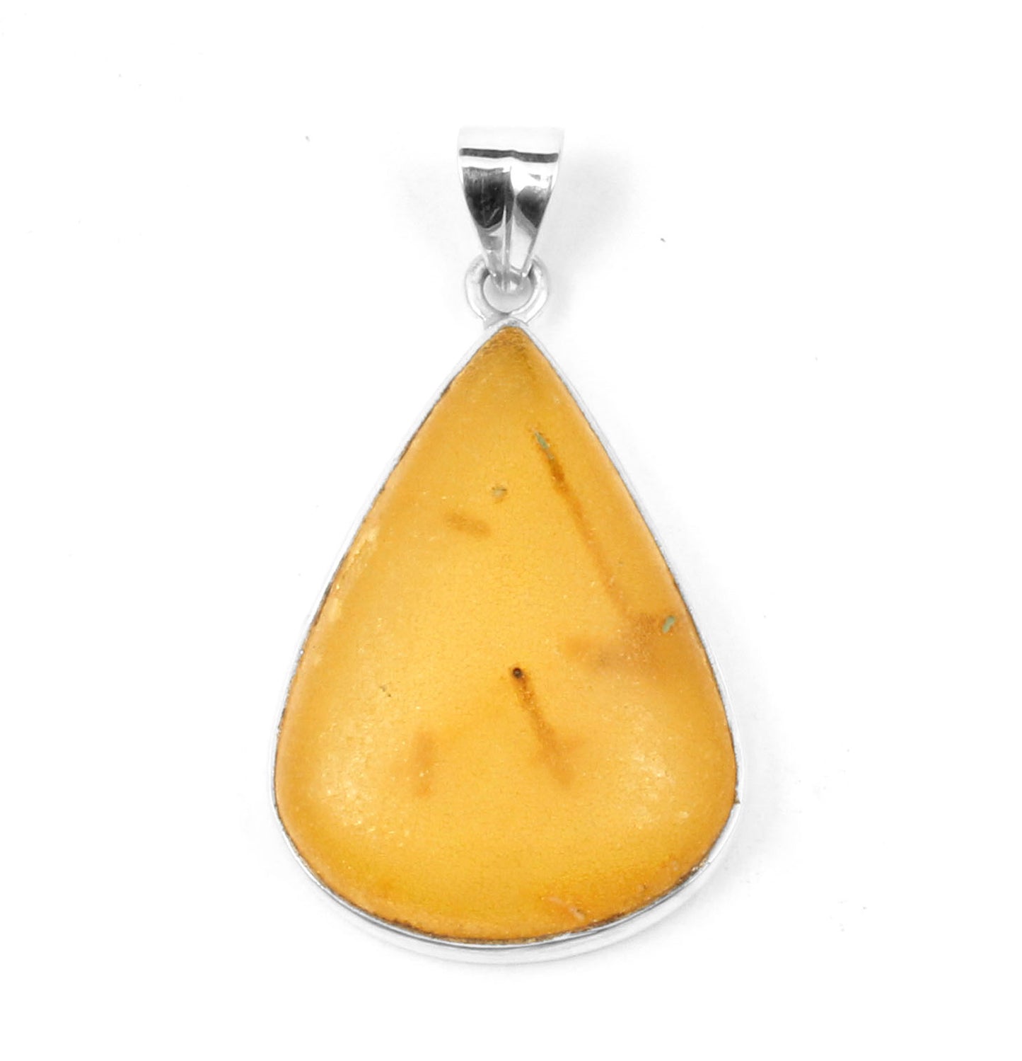 Amber Sterling Silver Pendant