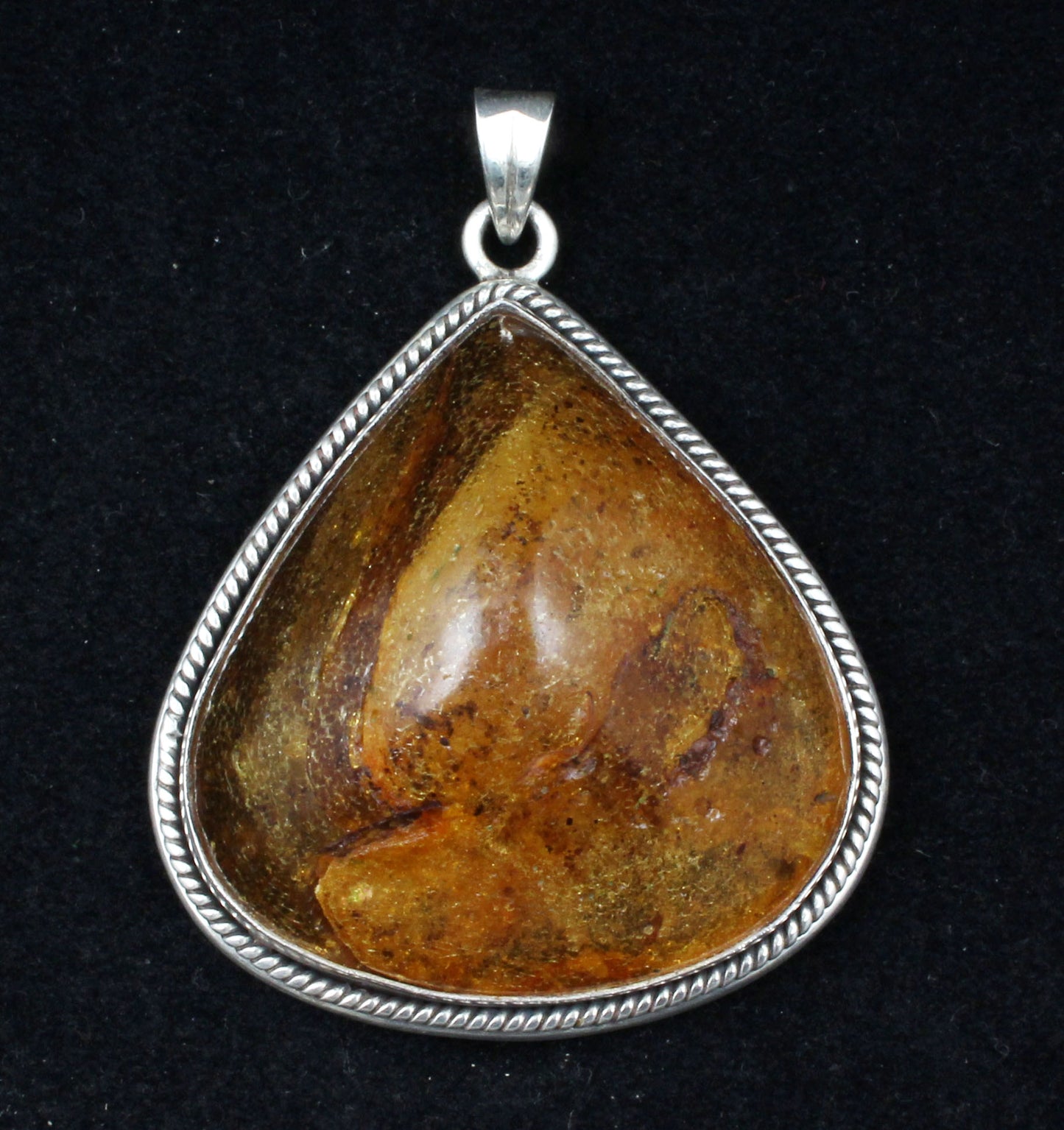 Amber Sterling Silver Pendant