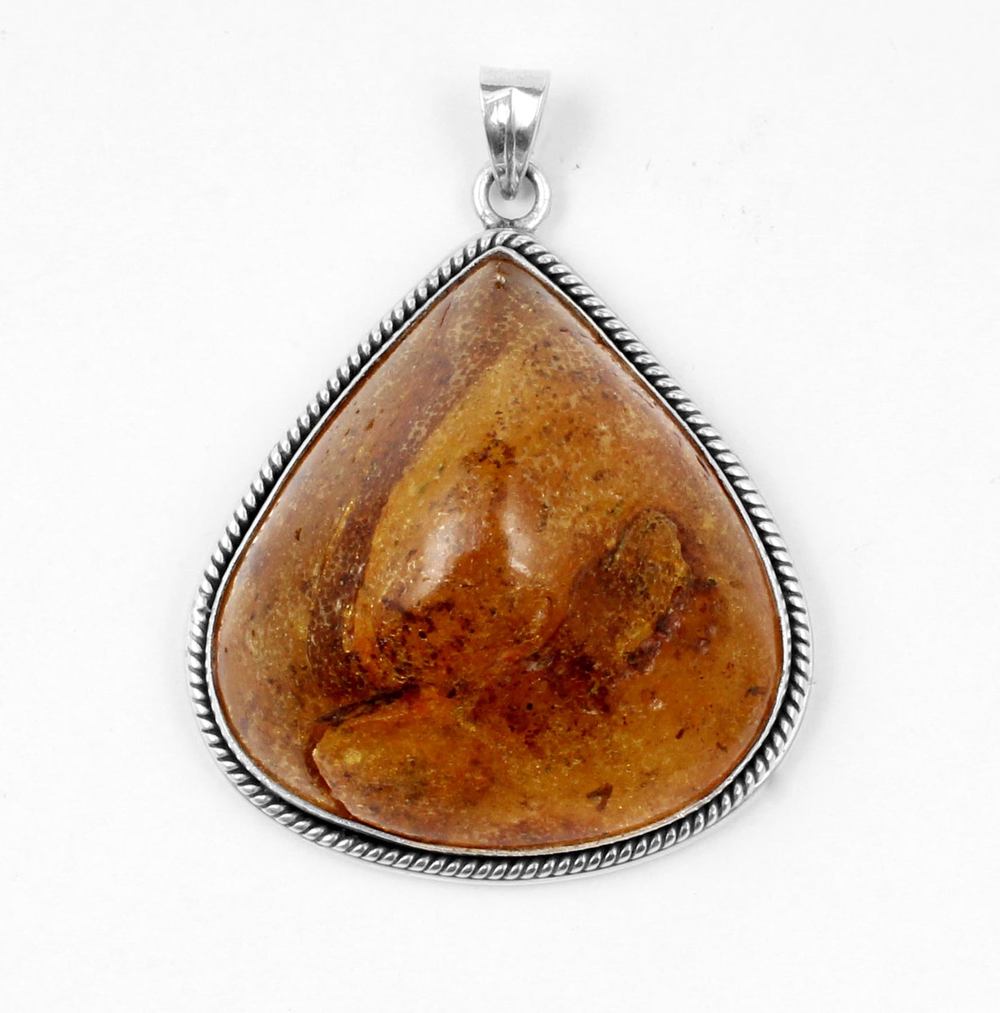 Amber Sterling Silver Pendant