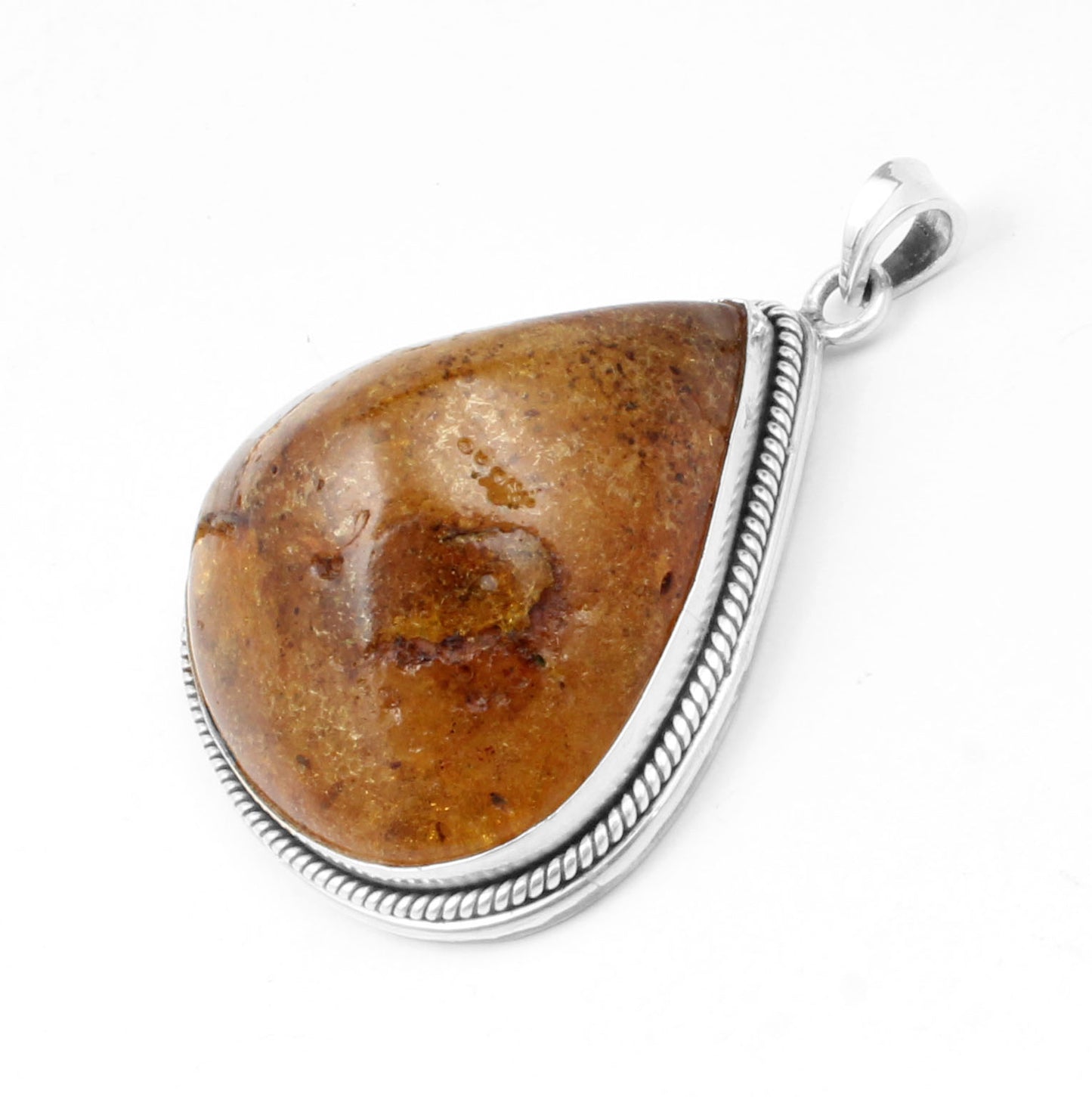 Amber Sterling Silver Pendant