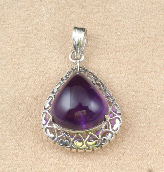 Amethyst Sterling Silver Pendant