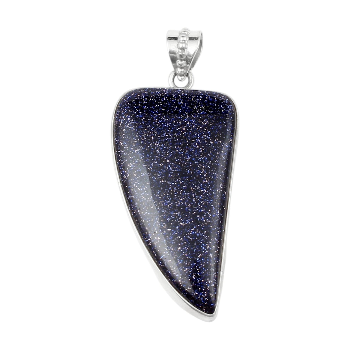Sparkling Blue Sandstone Pendant Handmade 925 Sterling Silver Gemstone Pendant Gift For Her