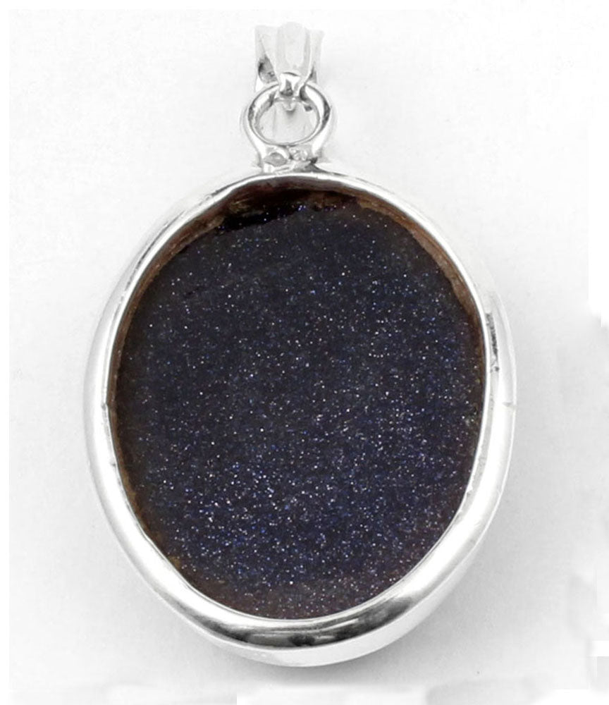Sandstone Pendant Handmade 925 Sterling Silver Oval Sparkling Gemstone Pendant for Gift