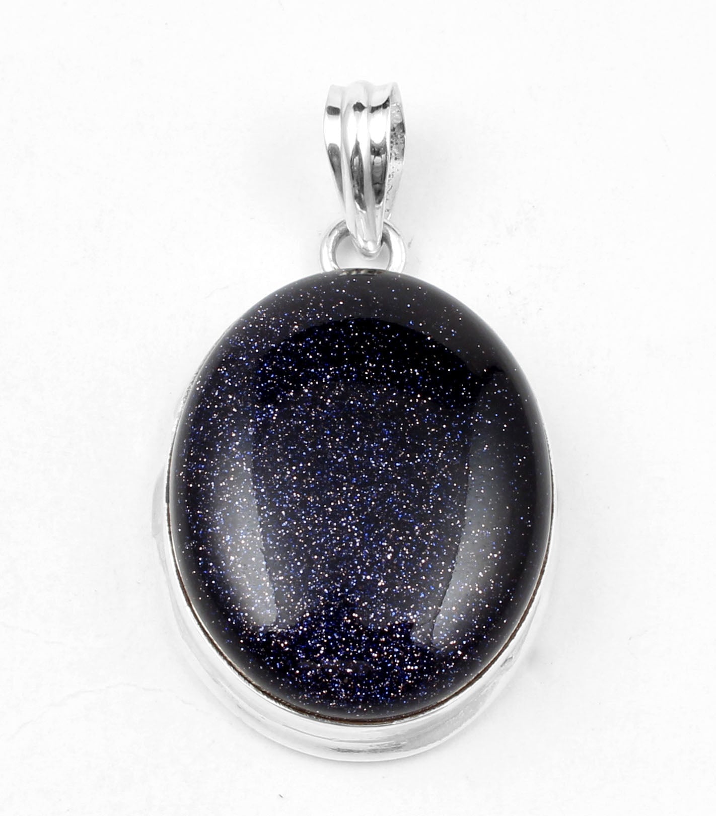 Sandstone Pendant Handmade 925 Sterling Silver Oval Sparkling Gemstone Pendant for Gift