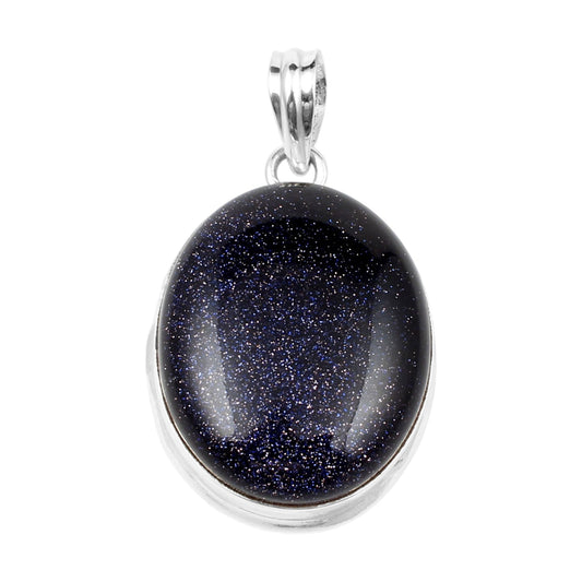 Sandstone Pendant Handmade 925 Sterling Silver Oval Sparkling Gemstone Pendant for Gift