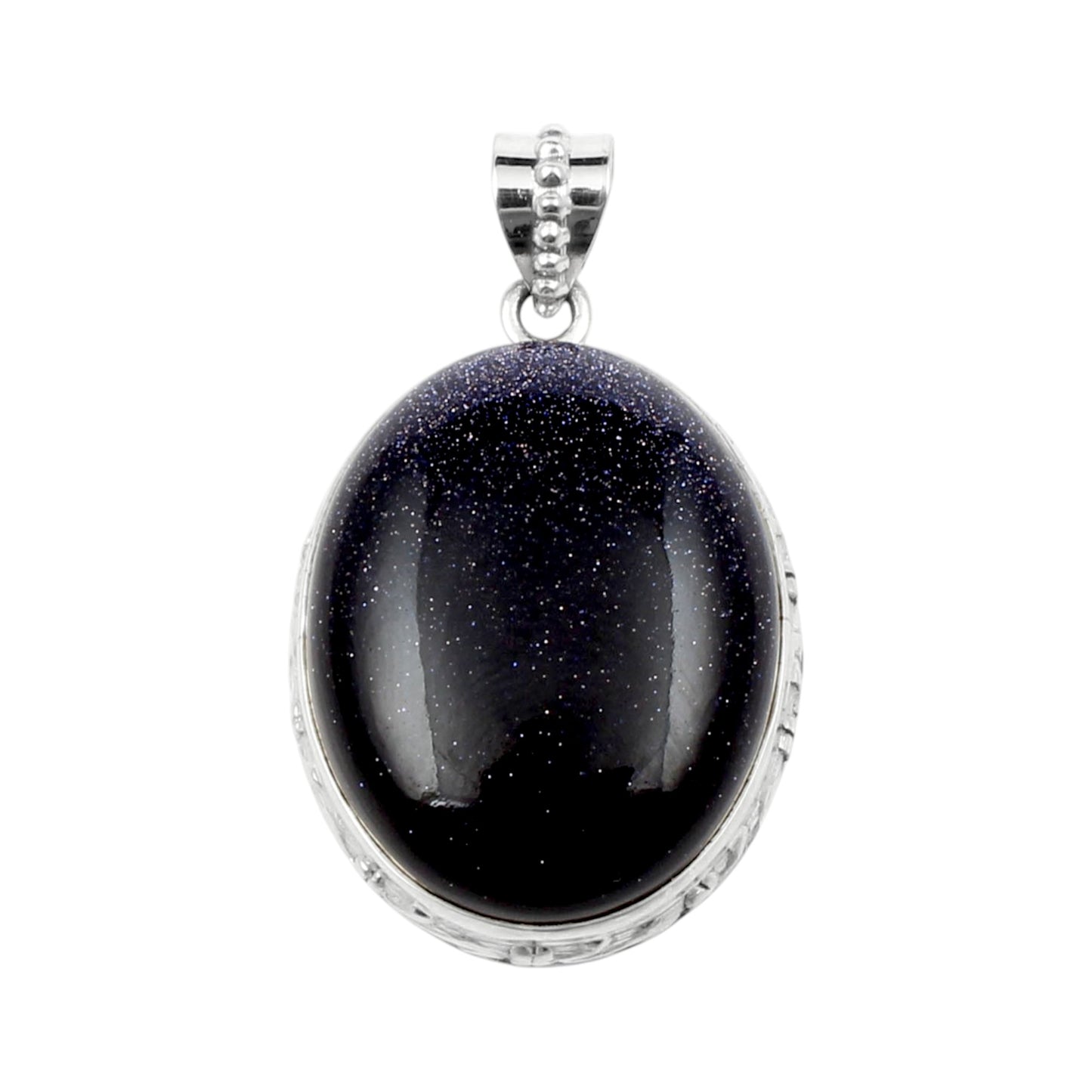 Sandstone Pendant Handmade 925 Sterling Silver Oval Sparkling Gemstone Boho Pendant