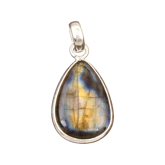 Labradorite Pendant 925 Sterling Silver Bezel Setting Pear Shape Handmade Gemstone Pendant