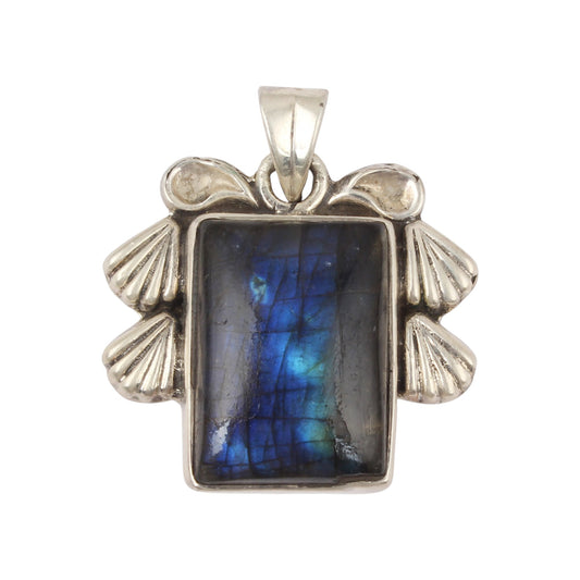 Bohemian Labradorite Pendant Handmade 925 Sterling Silver Natural Gemstone Pendant Artisan Jewelry