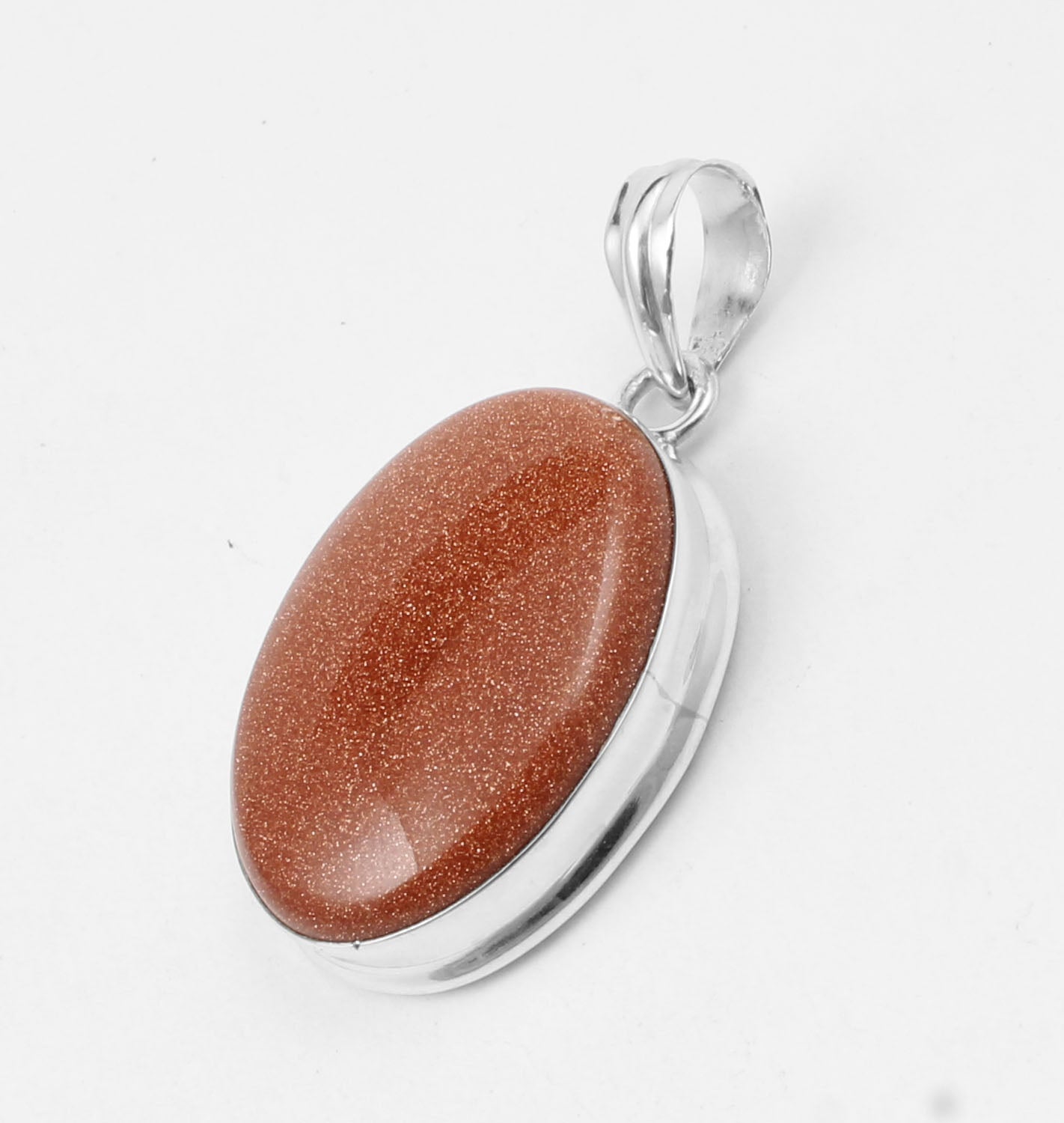 Sunstone Pendant Gift For Her Ethnic Handmade Oval Gemstone Pendant 925 Sterling Silver Sandstone Jewelry