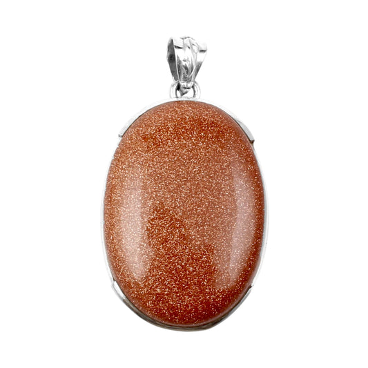 Sunstone Pendant Birthday Gift For Her Ethnic Handmade Oval Gemstone Pendant 925 Sterling Silver Sandstone Jewelry