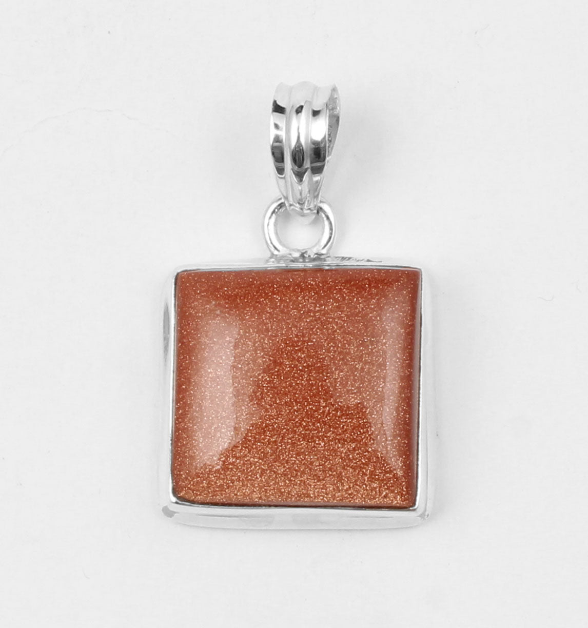 Sunstone Pendant Handmade 925 Sterling Silver Boho Pendant Sparkly Goldstone Jewelry for Women