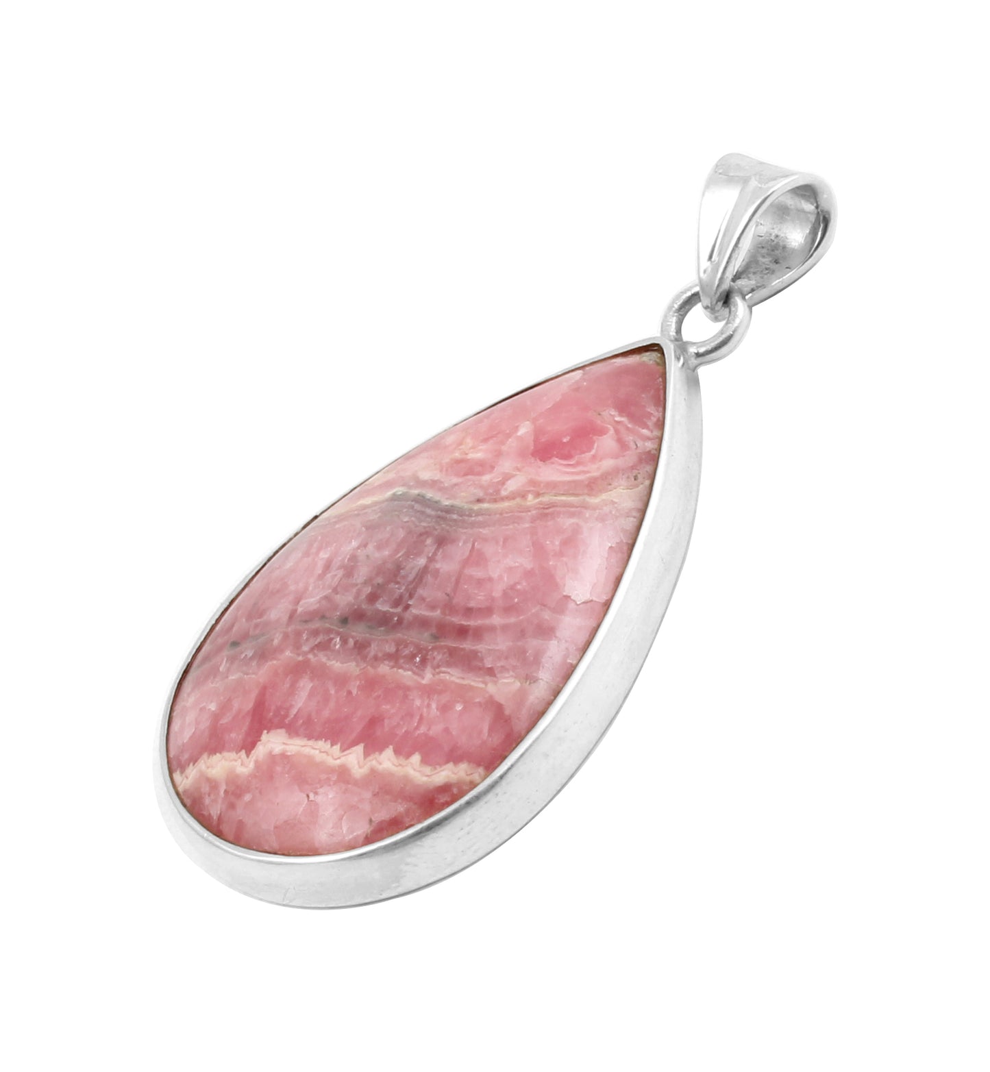 Rhodochrosite Pendant 925 Sterling Silver Natural Pear Gemstone Pendant Handmade Lovely Pendant Gift For Love
