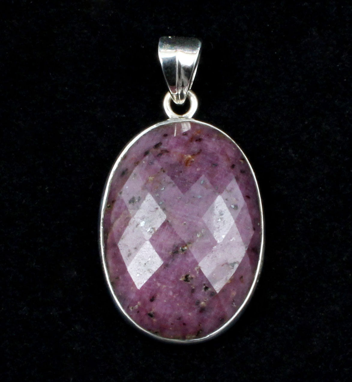 Checker Cut Ruby Gemstone Pendant 925 Sterling Silver Pendant Handmade Statement Pendant
