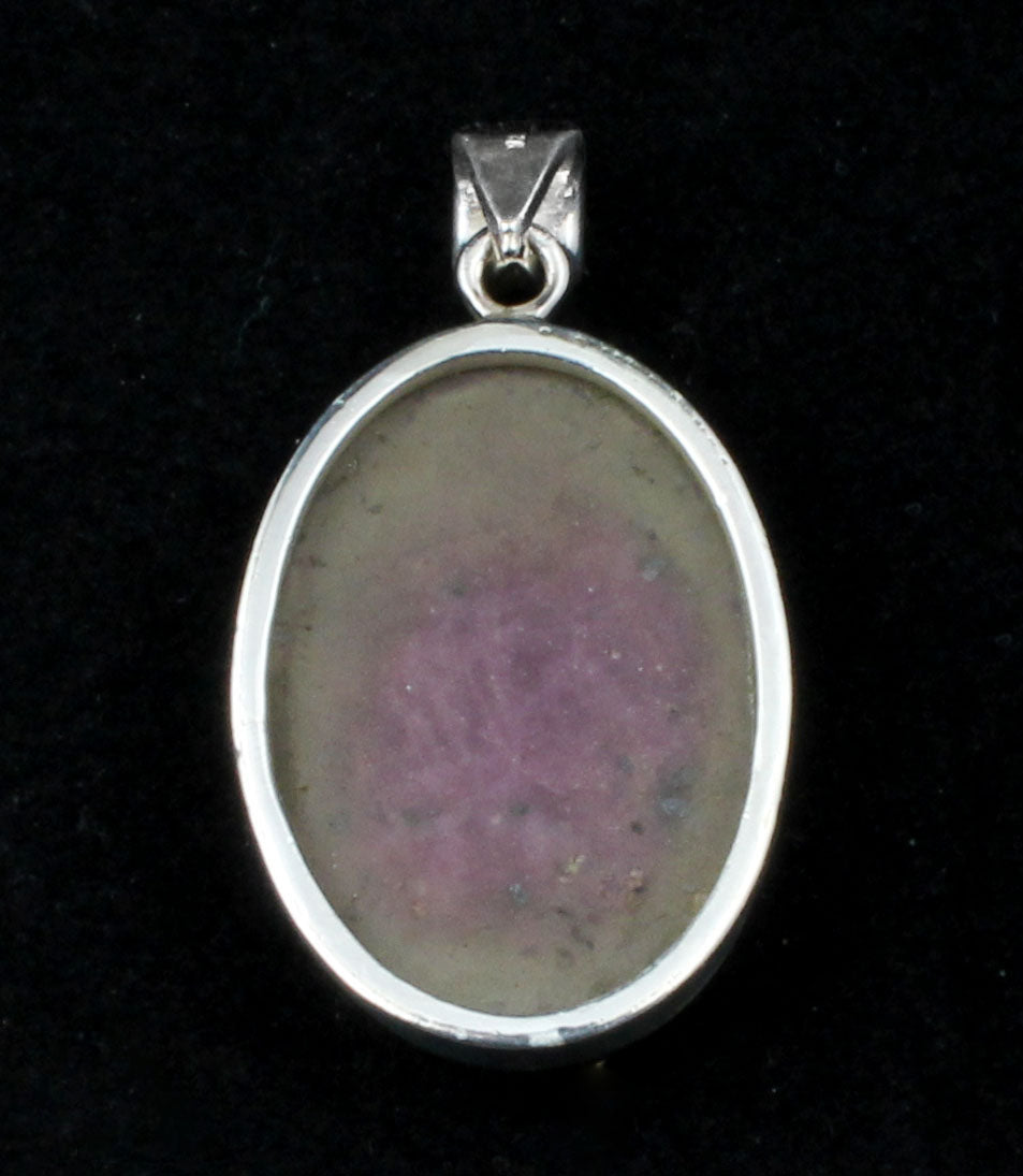 Checker Cut Oval Ruby Gemstone Pendant 925 Sterling Silver Pendant Handmade Statement Pendant