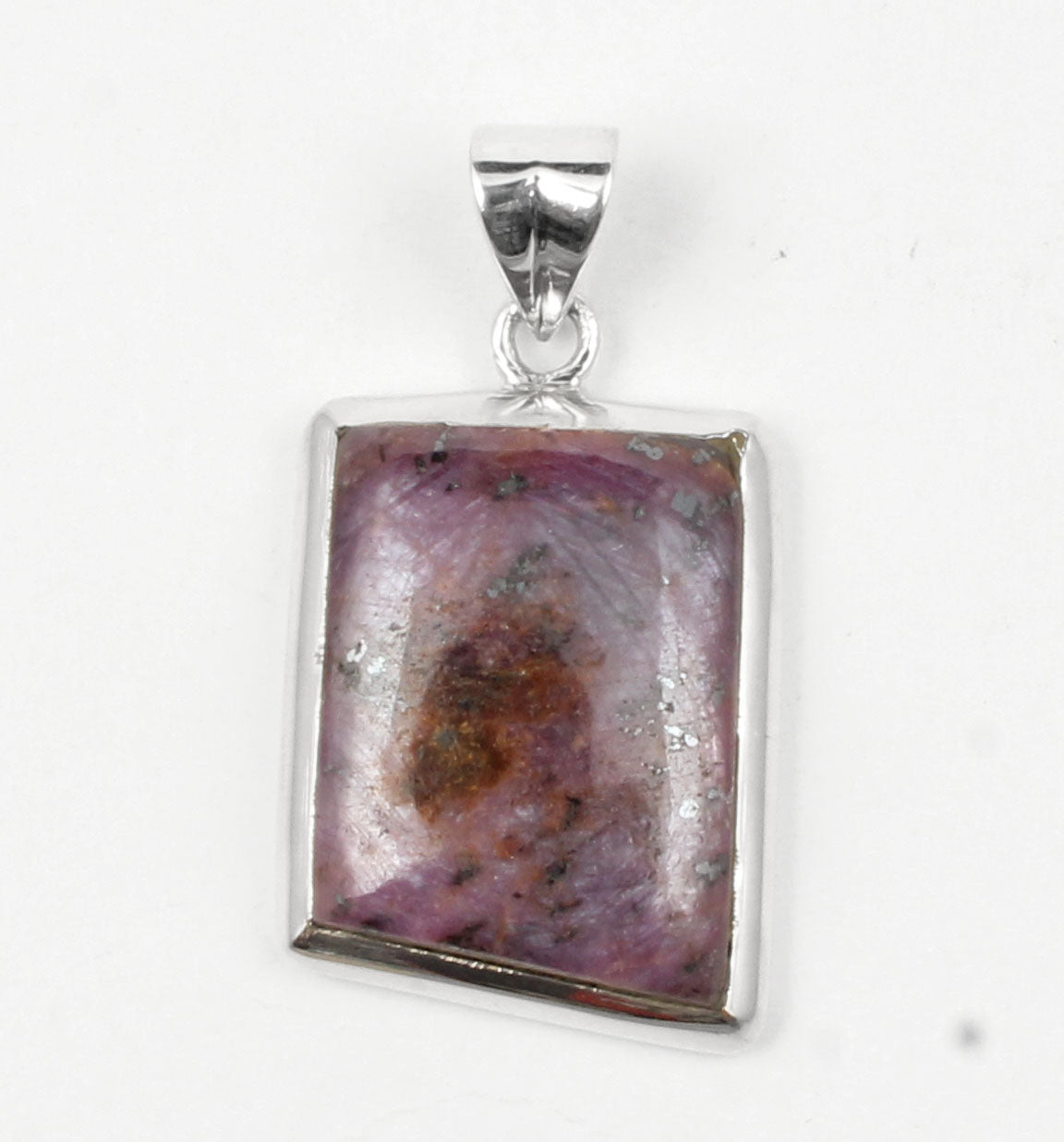 Natural Ruby Gemstone Pendant in 925 Sterling Silver Handmade Statement Pendant Gift For Her
