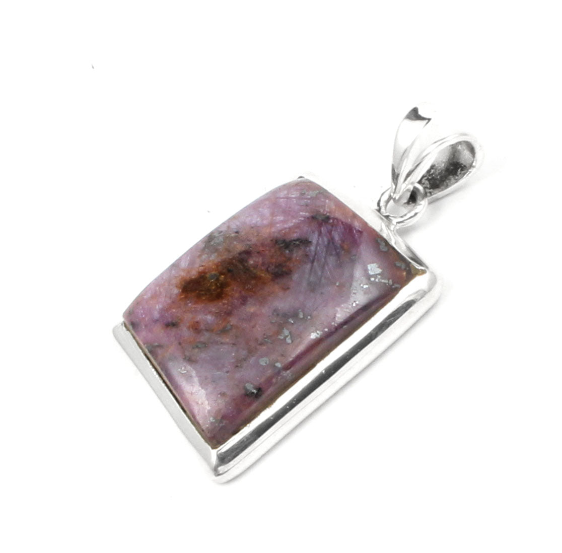 Natural Ruby Gemstone Pendant in 925 Sterling Silver Handmade Statement Pendant Gift For Her