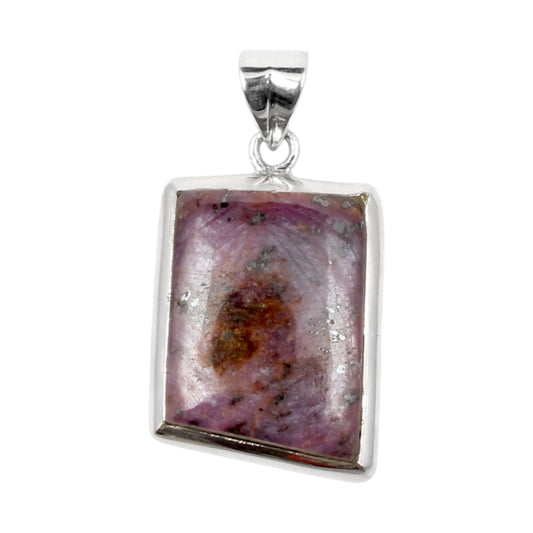 Natural Ruby Gemstone Pendant in 925 Sterling Silver Handmade Statement Pendant Gift For Her