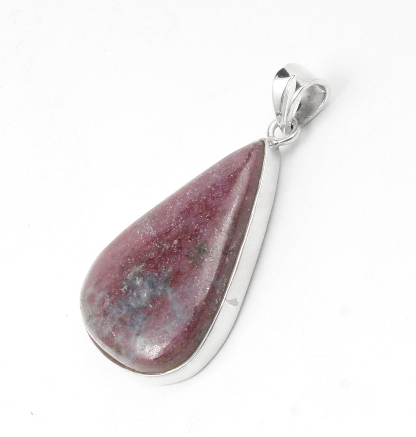 Natural Pear Ruby Pendant 925 Sterling Silver Pendant Handmade Pink Gemstone Pendant Gift For Her