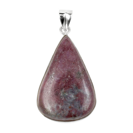 Natural Pear Ruby Pendant 925 Sterling Silver Pendant Handmade Pink Gemstone Pendant Gift For Her