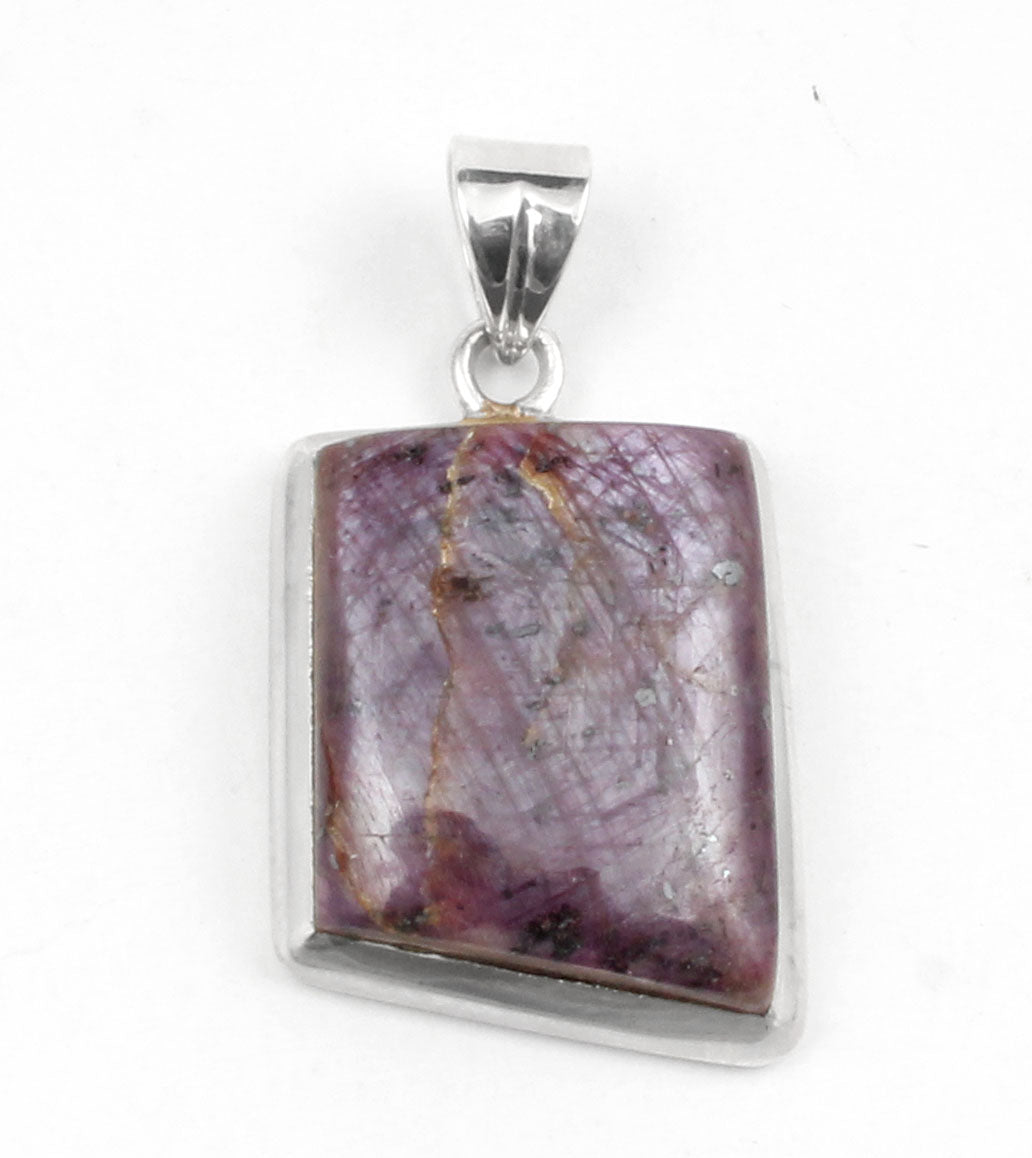 Natural Ruby Gemstone Pendant in 925 Sterling Silver Handmade Statement Pendant Birthday Gift For Her