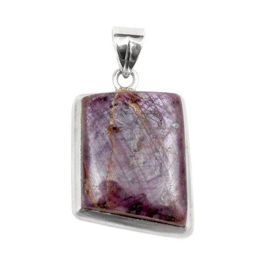 Natural Ruby Gemstone Pendant in 925 Sterling Silver Handmade Statement Pendant Birthday Gift For Her