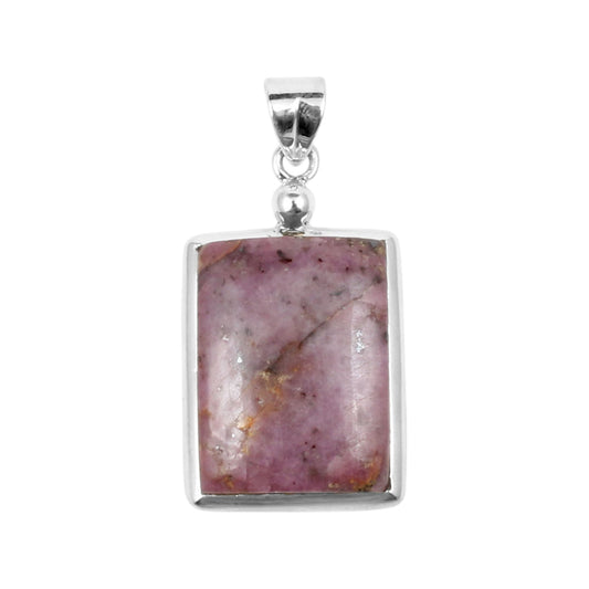 Pink Ruby Pendant 925 Sterling Silver Pendant Handmade Natural Gemstone Pendant For Women Girls