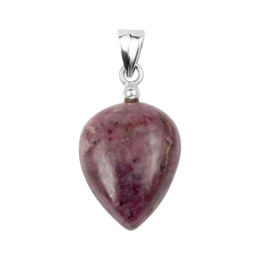 Ruby Gemstone Pendant 925 Sterling Silver Top Drilled Gemstone Pendant Handmade Healing Crystal Pendant