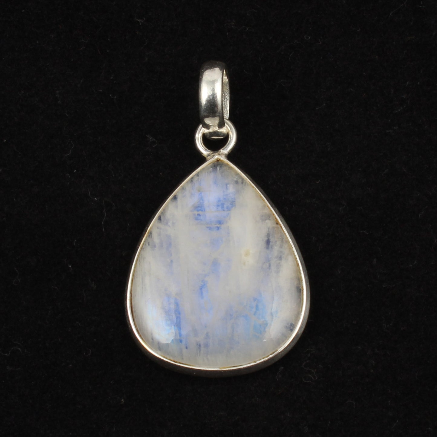 Natural Rainbow Moonstone Pendant Handmade 925 Sterling Silver Bezel Set Pear Gemstone Pendant