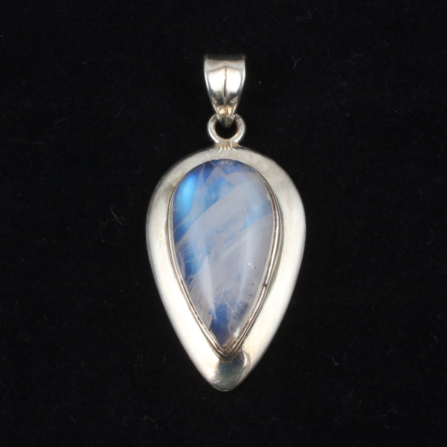 Rainbow Moonstone Pendant Handmade 925 Sterling Silver Teardrop Natural Gemstone Pendant