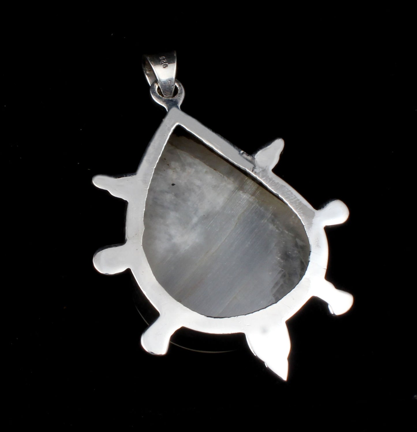 White Rainbow Sterling Silver Pendant