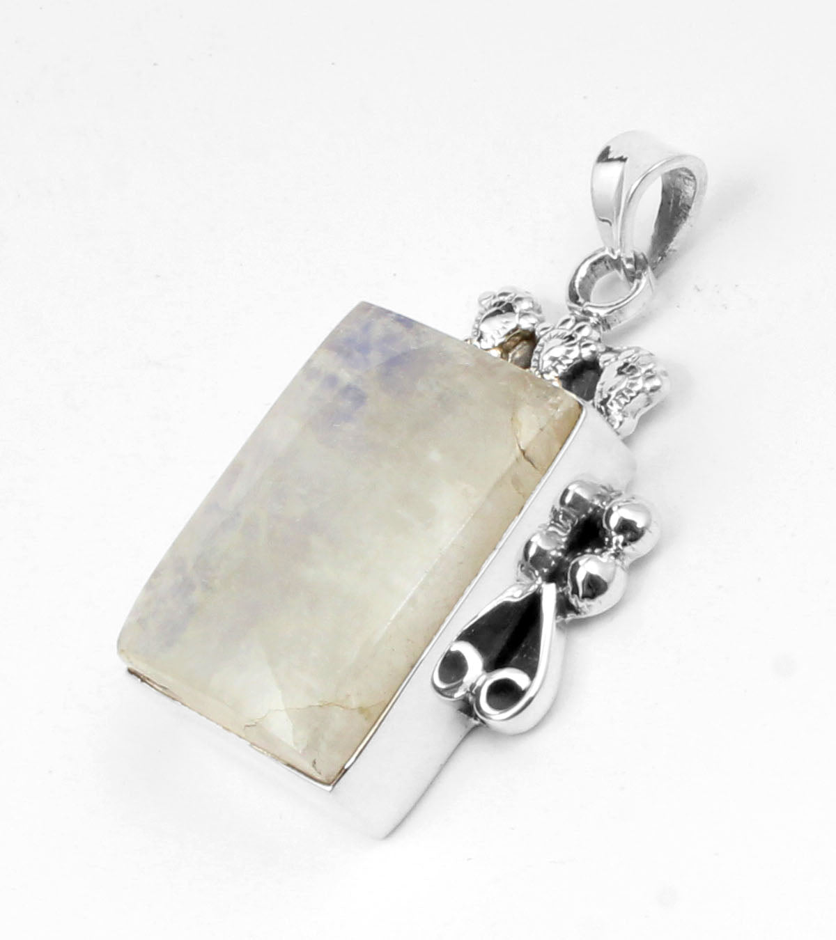 White Rainbow Sterling Silver Pendant