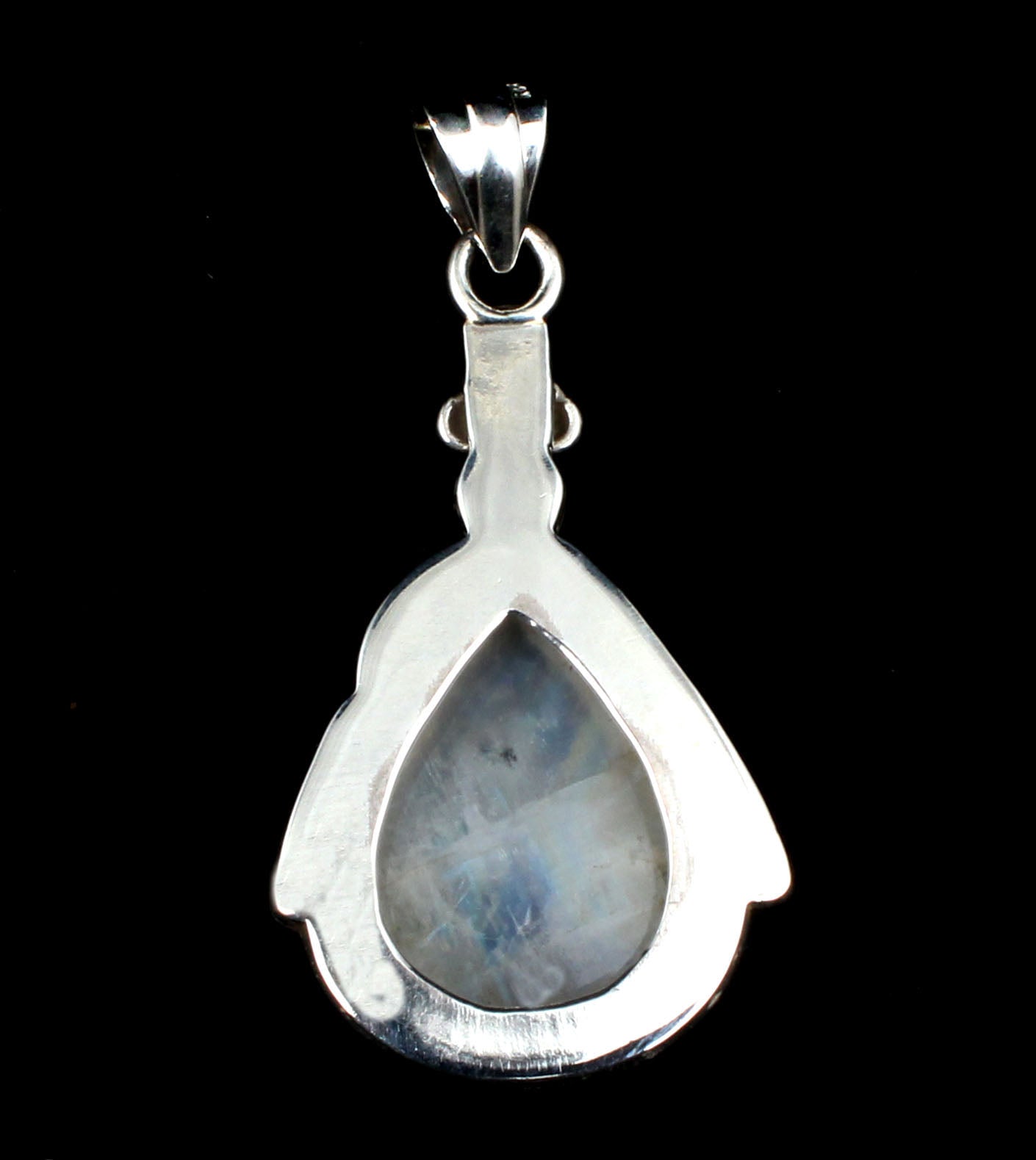 White Rainbow Sterling Silver Pendant