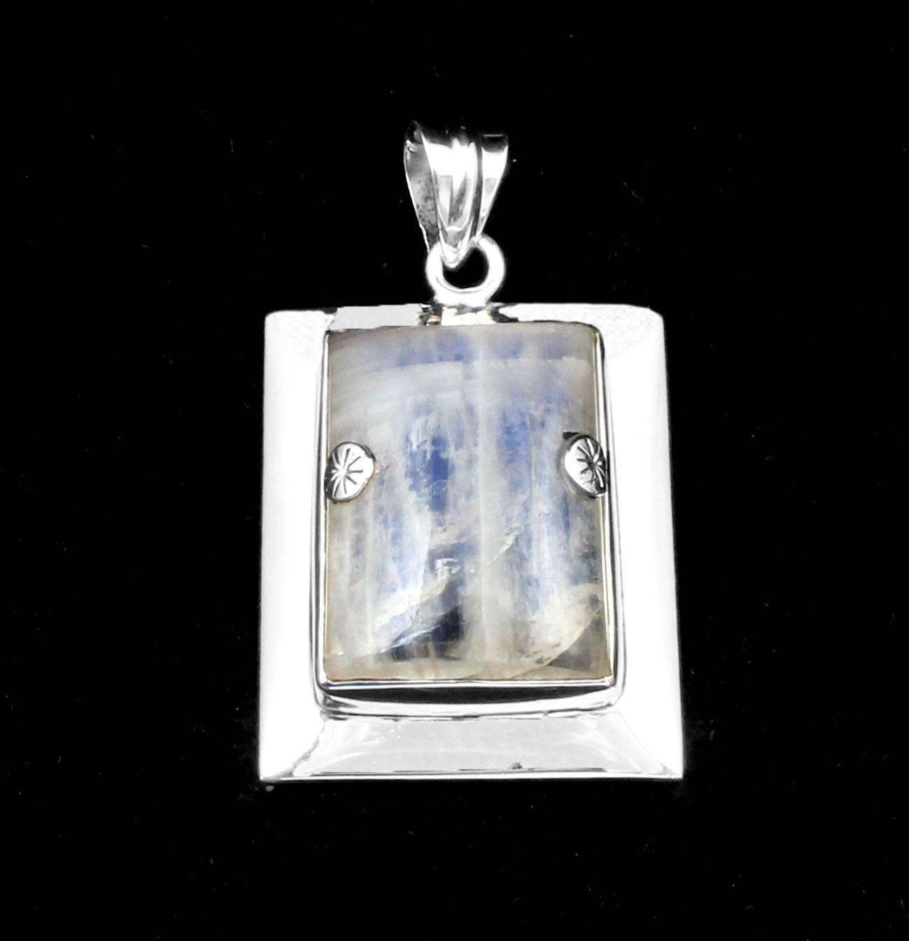 White Rainbow Sterling Silver Pendant