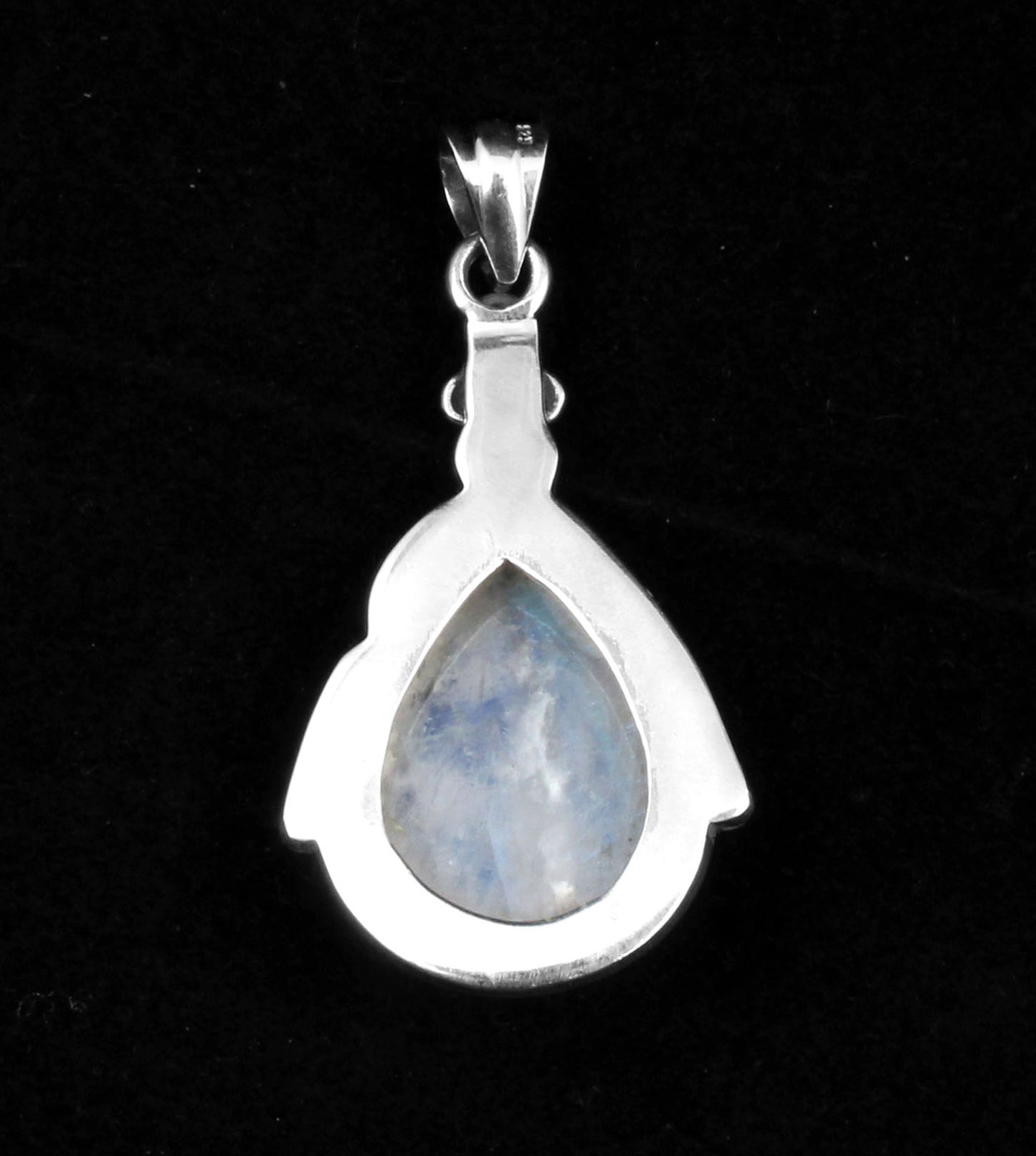 Bohemian Twisted Wire Design Rainbow Moonstone Pendant 925 Sterling Silver Handmade Natural Gemstone Pendant
