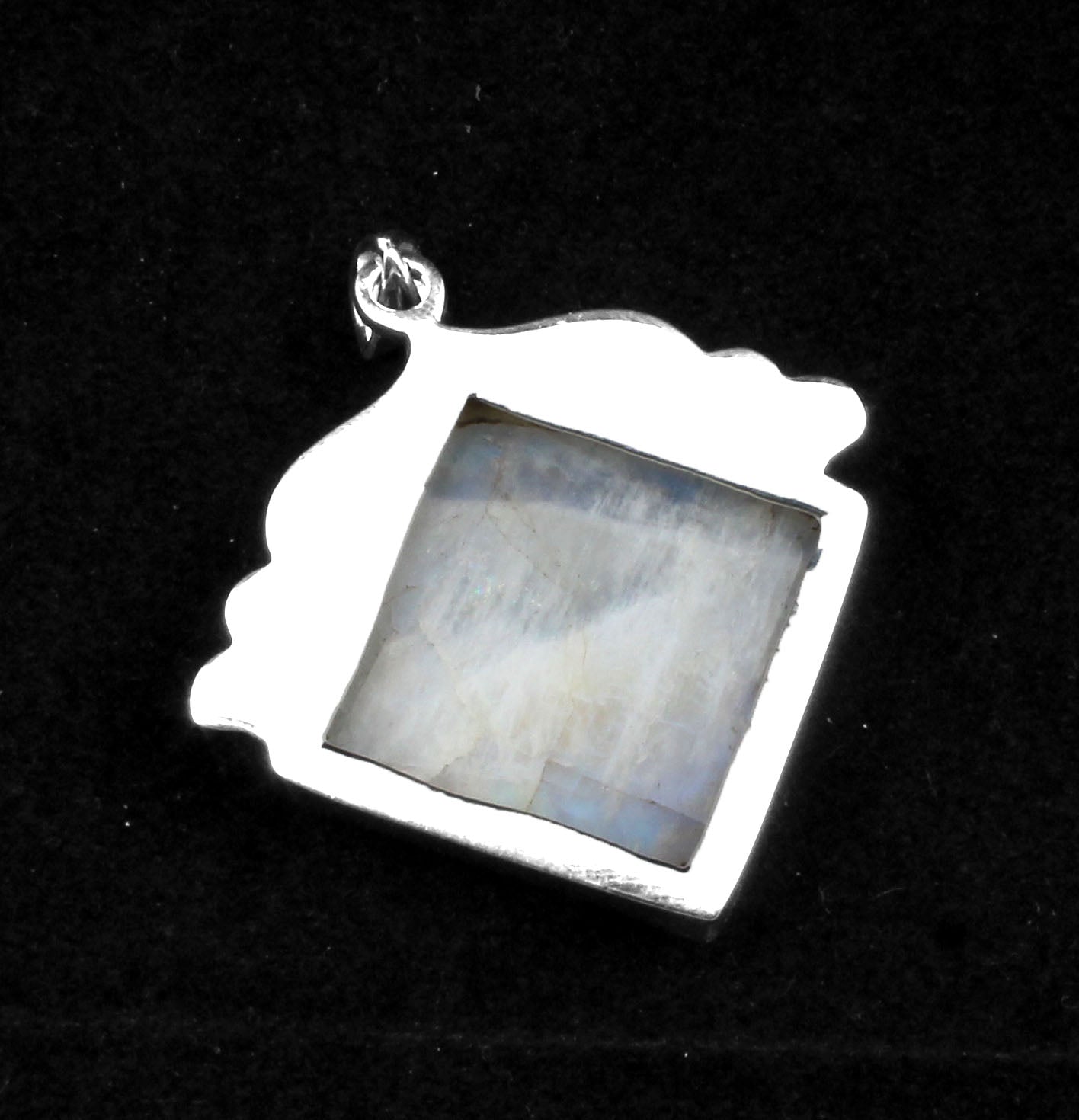 Rainbow Moonstone 925 Sterling Silver Pendant For Women Girls Natural Gemstone Handmade Pendant