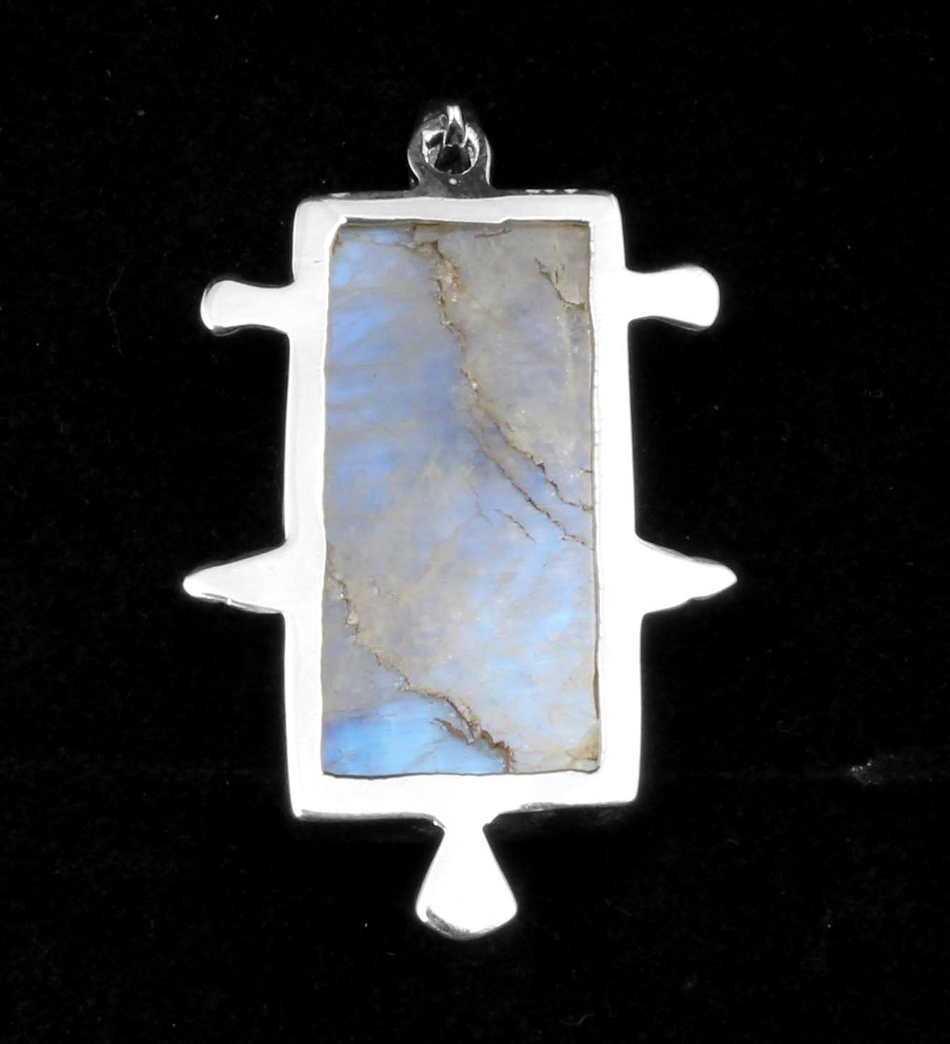 Moonstone Pendant 925 Sterling Silver Pendant Handmade Chunky Gemstone Pendant Statement June Bithstone Jewelry
