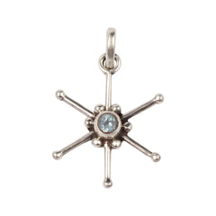 Star Shape Blue Topaz Pendant Healing Gemstone Handmade 925 Sterling Silver Pendant Gift For Her December Birthstone