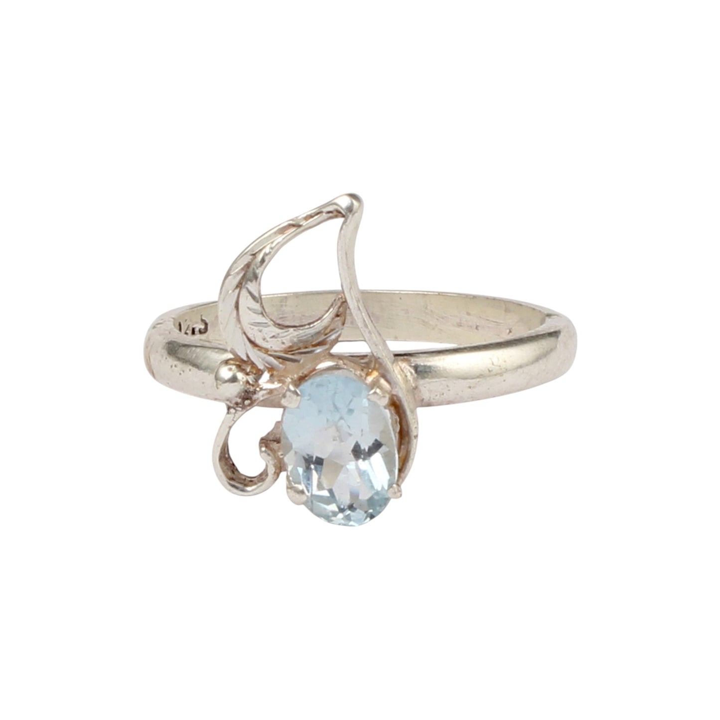 Blue Topaz Bohemian Ring Handmade Designer Charm 925 Sterling Silver Ring December Birthstone Jewelry