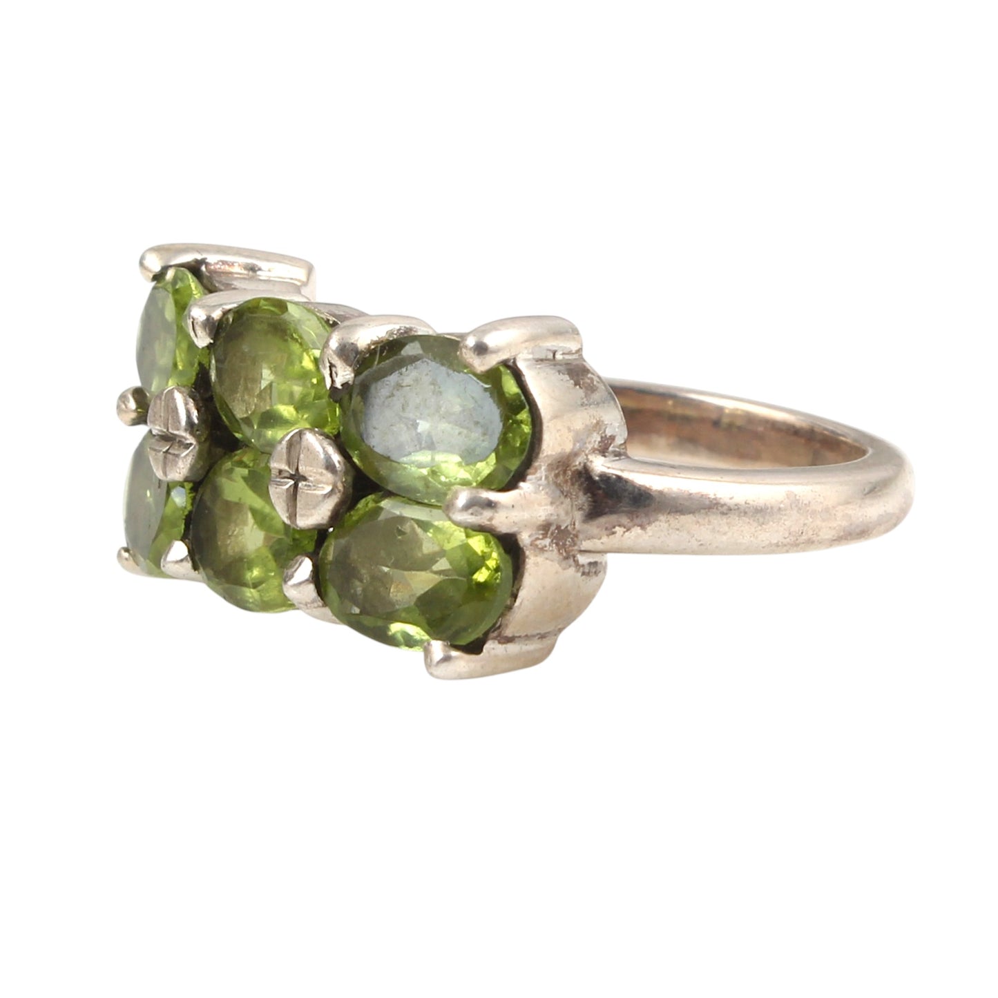 Multi Peridot Ring Handmade 925 Sterling Silver August Birthstone Ring Faceted Oval Gemstone Prong Setting Ring