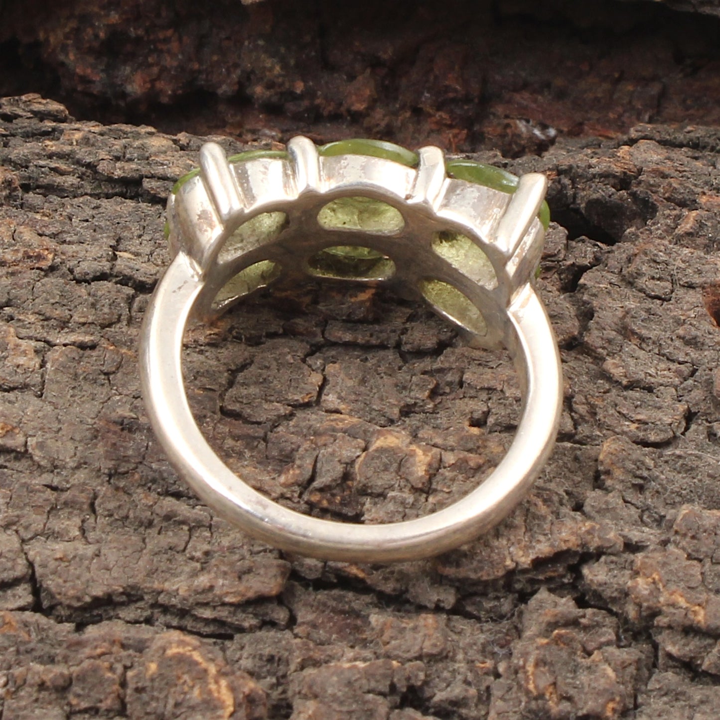 Multi Peridot Ring Handmade 925 Sterling Silver August Birthstone Ring Faceted Oval Gemstone Prong Setting Ring