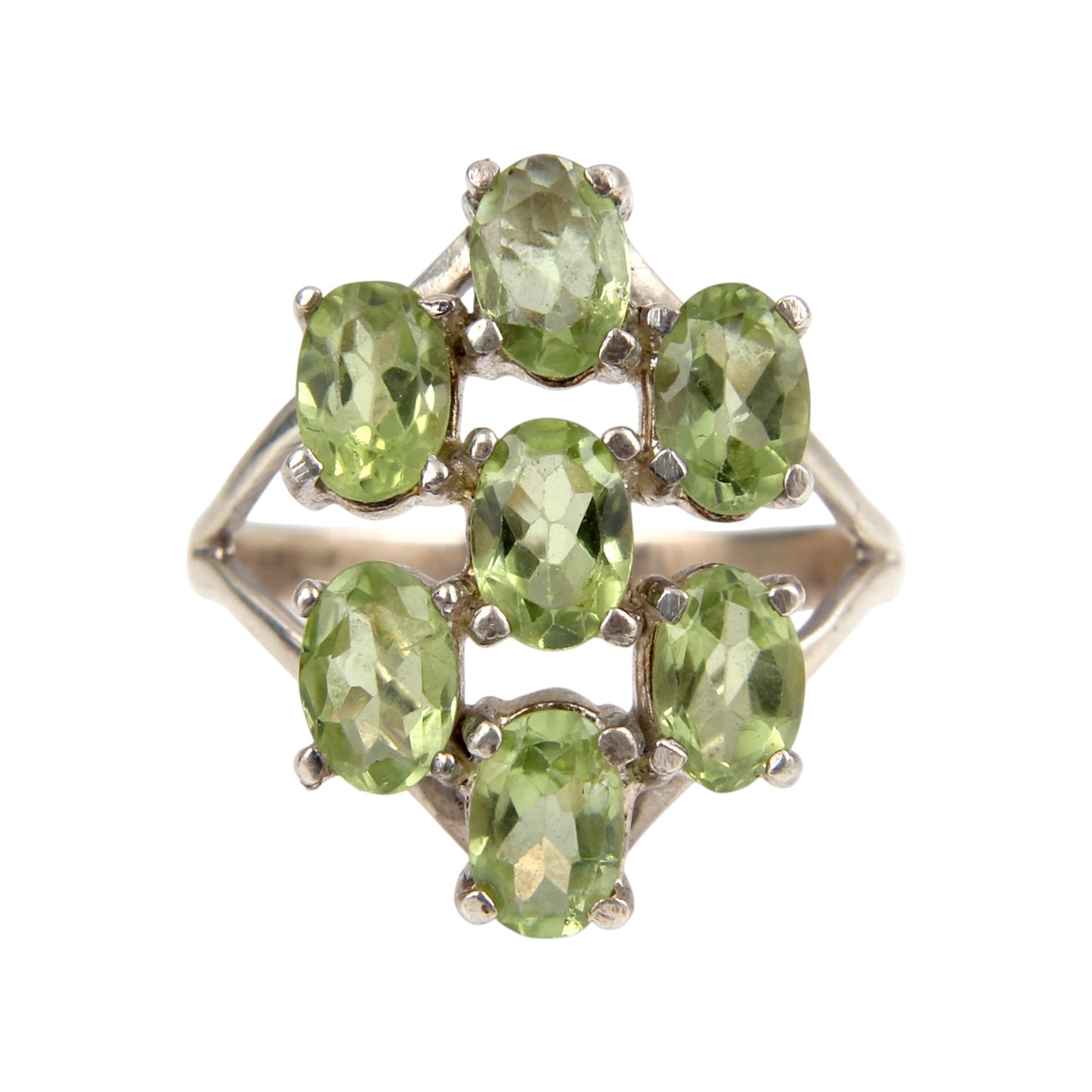 Multi Oval Peridot Ring Handmade 925 Sterling Silver August Birthstone Ring Prong Setting Jewelry