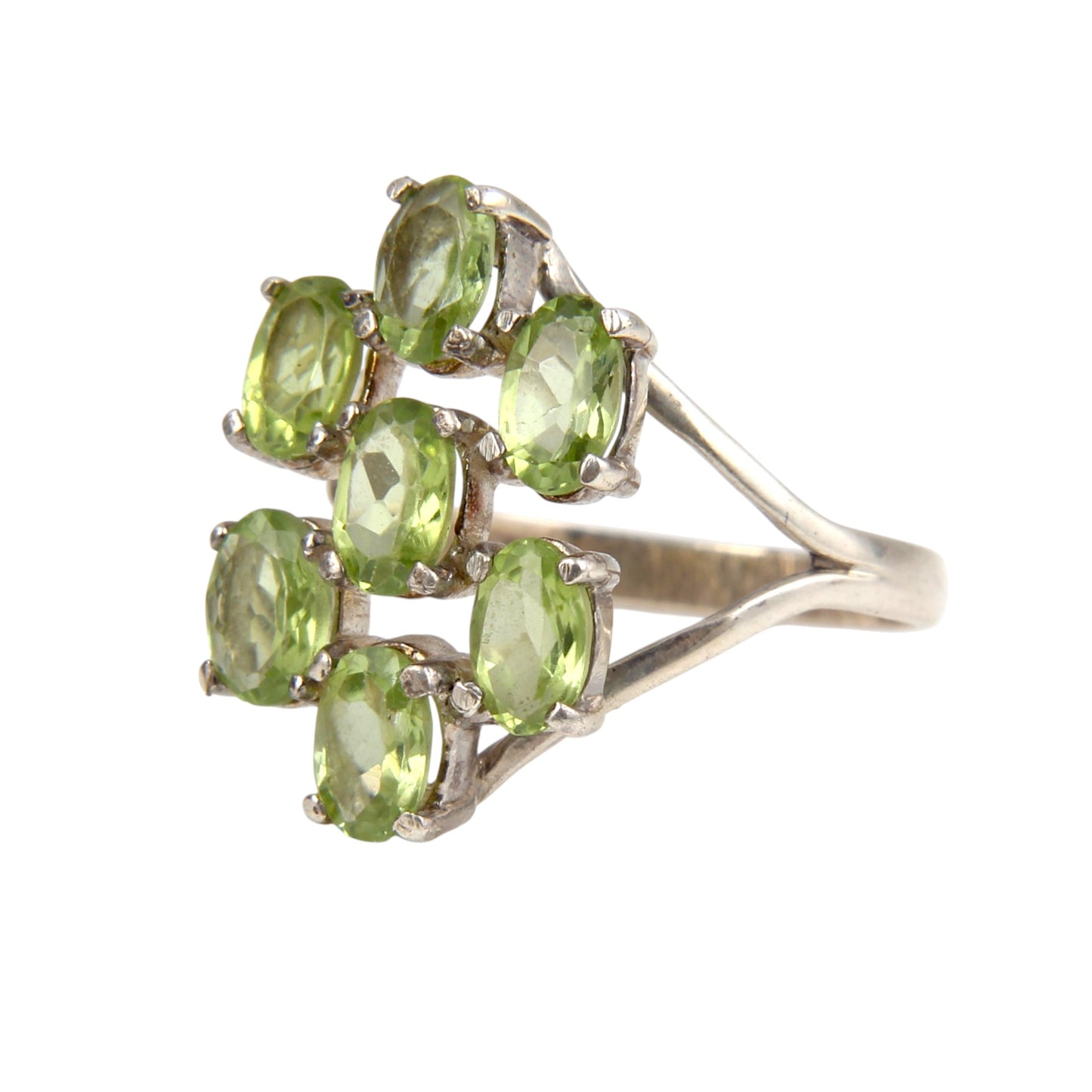 Multi Oval Peridot Ring Handmade 925 Sterling Silver August Birthstone Ring Prong Setting Jewelry