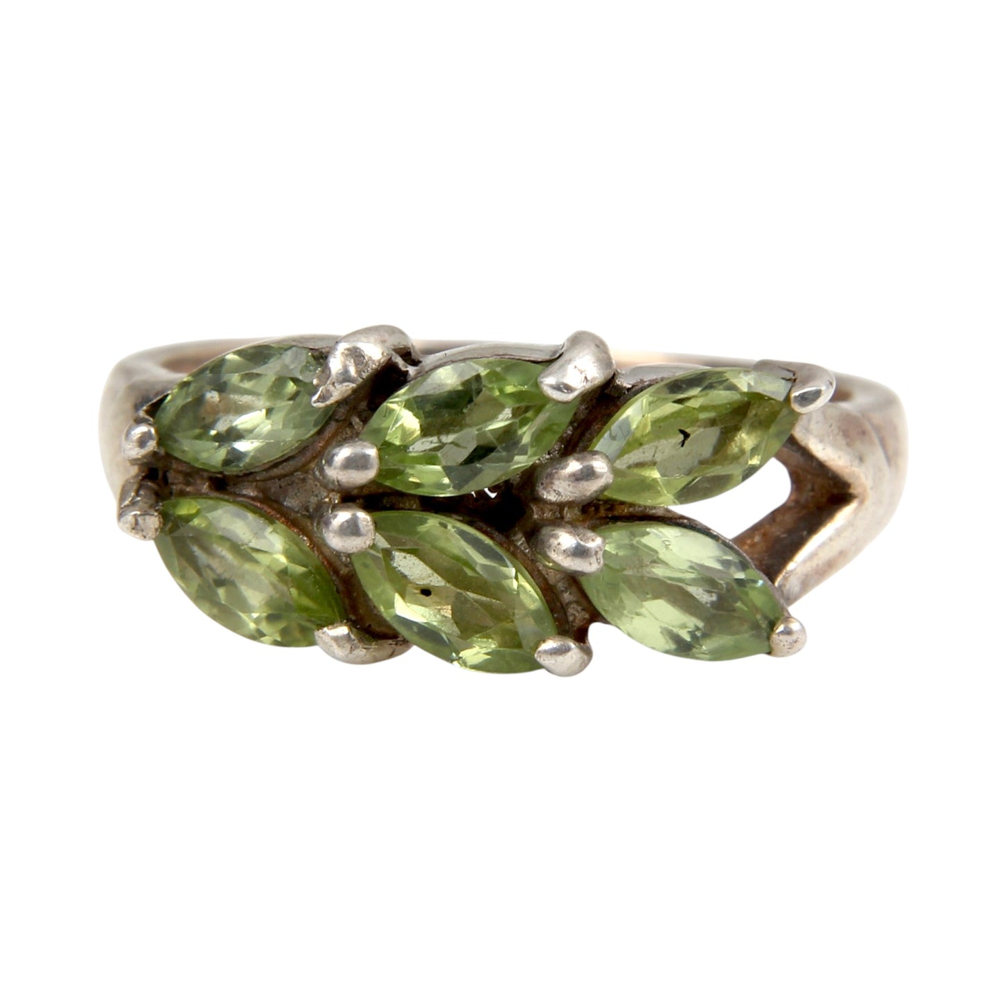 Multi Peridot Ring Handmade 925 Sterling Silver August Birthstone Ring Faceted Marquise Gemstone Prong Setting Ring